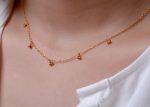 Five beads gold chain necklace - Image 3