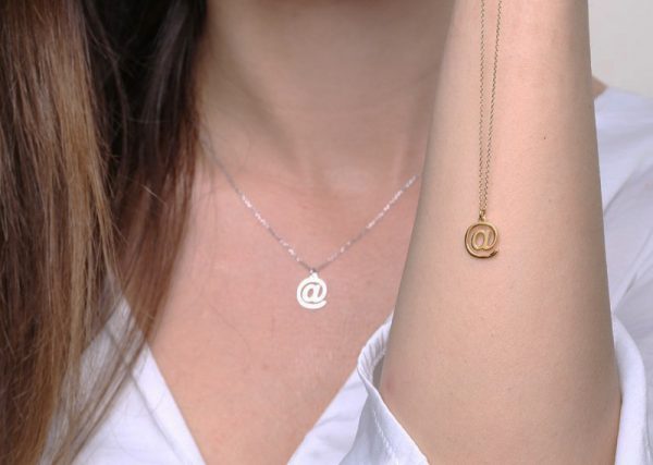 Solid gold @ necklace - Image 5