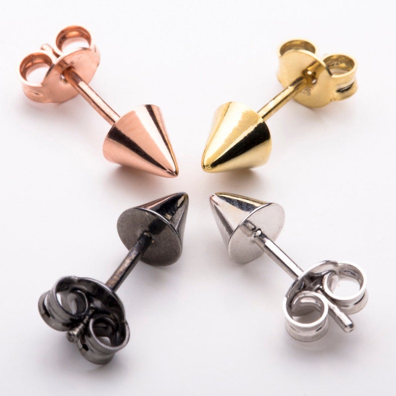 Cone stud earrings, Spike studs - Elegant Jewel Box