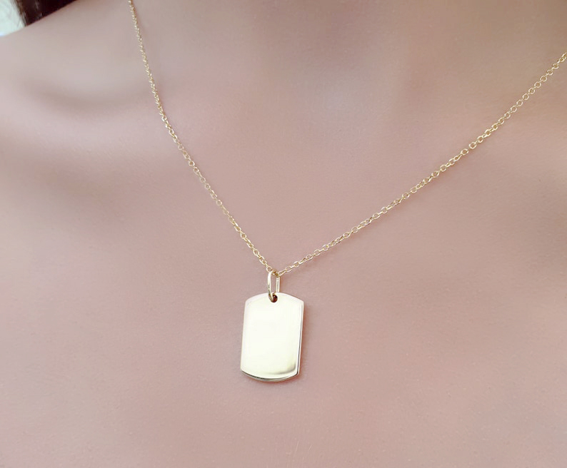 Medium Diamond Tag Necklace – AS29