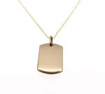 Custom military tag gold necklace - Image 2