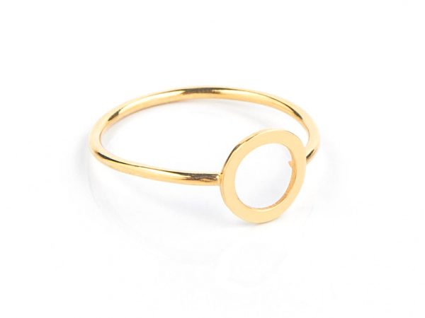 Circle ring in solid gold - Image 4