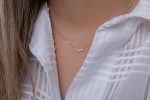Dainty five diamond bar necklace - Image 2