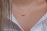 Dainty five diamond bar necklace - Image 7