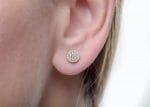 Round cluster diamond studs