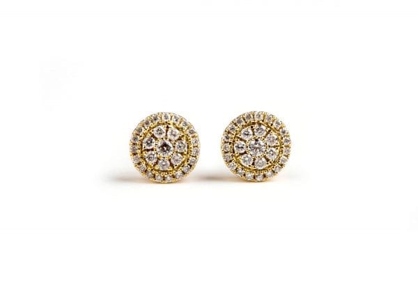 Round cluster diamond studs - Image 3