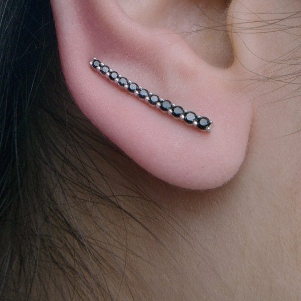 Dainty ear cuff with cubic zirconia - Image 3