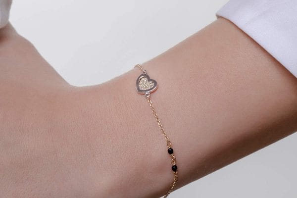 Dainty diamond heart bracelet - Image 5