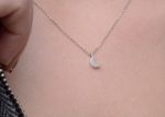 Tiny moon necklace in solid gold - Image 3