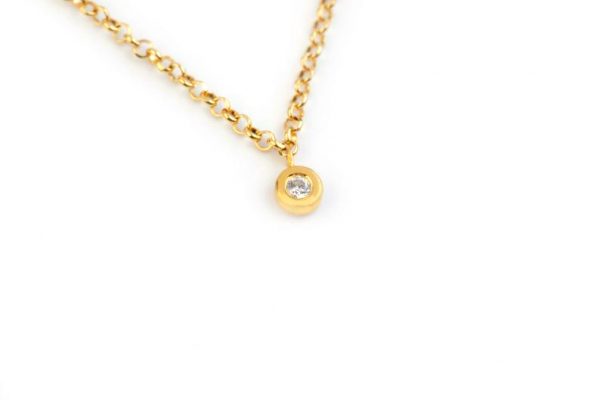 Diamond-bezel-set-necklace-3 3 Diamond necklace with bezel set - Image 4
