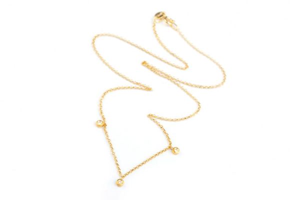 Diamond-bezel-set-necklace-5 3 Diamond necklace with bezel set - Image 5