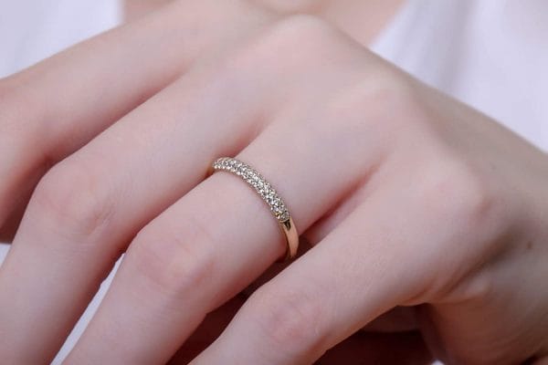 Three Rows Diamond Half-eternity ring - Image 3