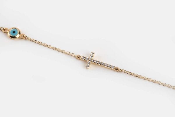 Diamond evil eye anklet - Image 6