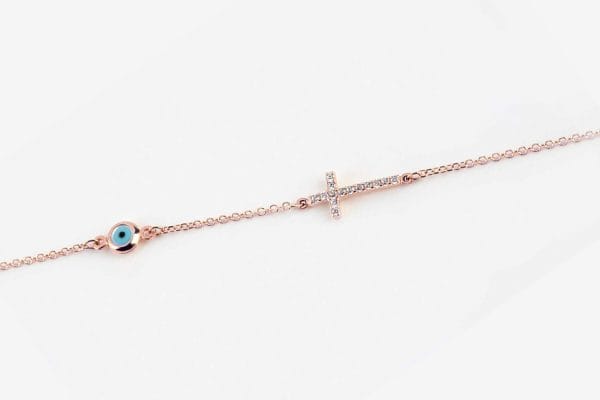 Diamond evil eye anklet - Image 10
