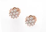 Diamond flower stud earrings - Image 7