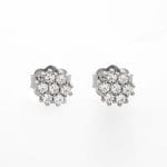 Diamond flower stud earrings - Image 6