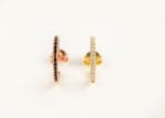 Medium diamond open stud hoops - Image 5