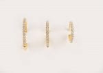 Medium diamond open stud hoops - Image 6