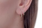 Medium diamond open stud hoops - Image 8