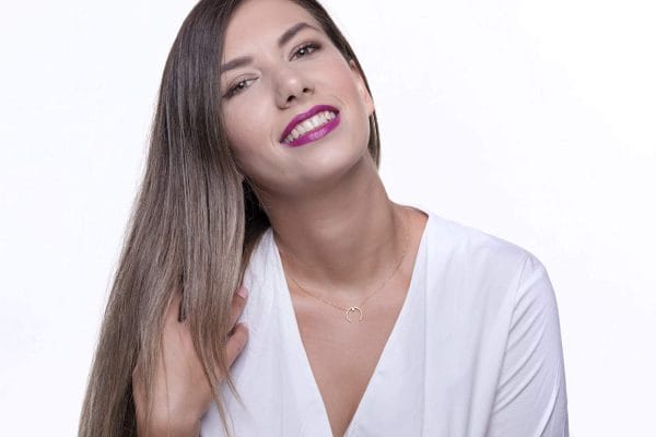 One diamond crescent moon necklace - Image 2