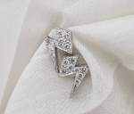 Diamond lightning stud earrings - Image 8