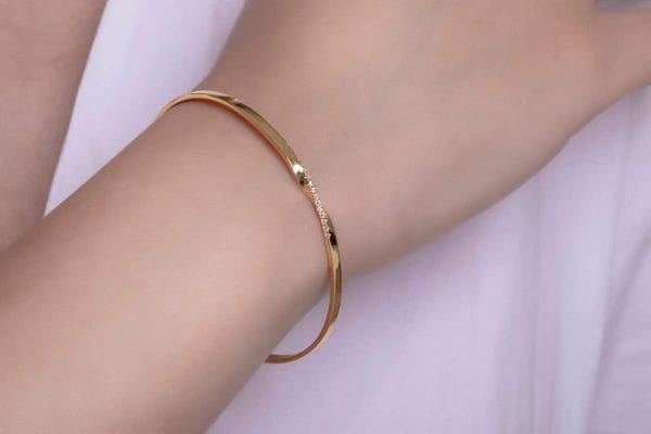 Diamond mobius cuff bracelet - Image 8