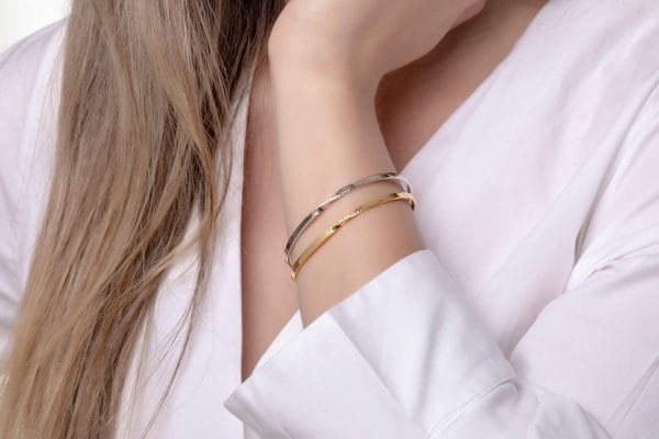 Diamond mobius cuff bracelet - Image 9