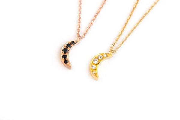 Diamond moon chain necklace - Image 3