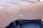 Diamond pearl gold bangle - Image 5