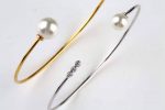 Diamond pearl gold bangle - Image 10