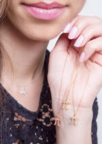 Diamond pi necklaces