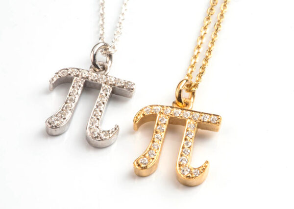Gold diamond pi necklace - Image 2