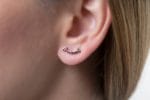 Diamond smile stud earrings - Image 5