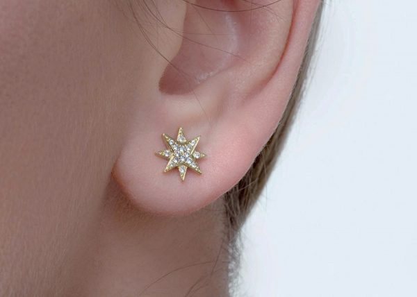 North star diamond studs - Image 1