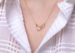 Double heart gold necklace - Image 4