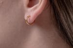 Double hoop stud earrings - Image 4
