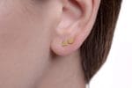Extra tiny gold stud earrings - Image 7