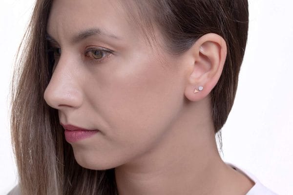 Extra tiny gold stud earrings - Image 9