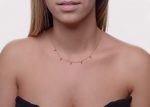 Five ball charm gold necklace - Image 2