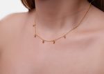 Five ball charm gold necklace