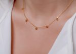 Five ball charm gold necklace - Image 6