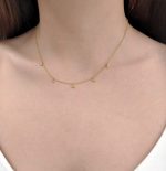 Five beads gold chain necklace - Image 7