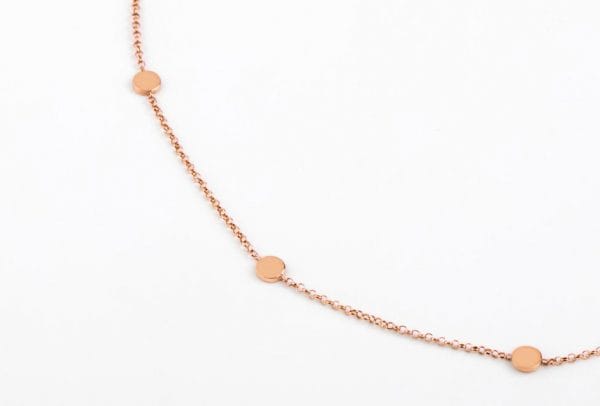 Five discs necklace in solid gold - Image 8
