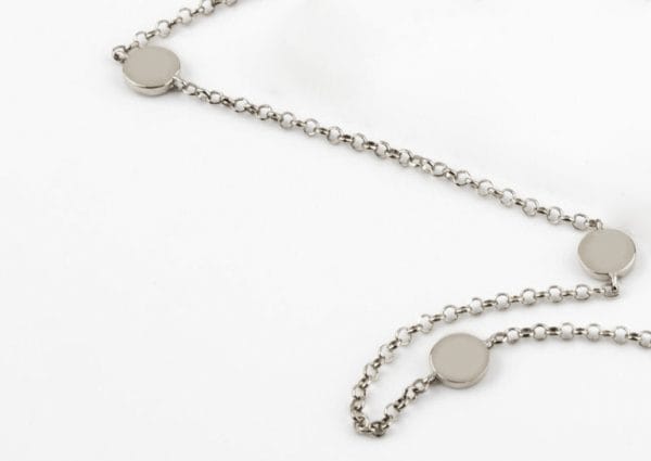 Five discs necklace in solid gold - Image 9