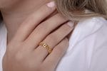 Gold flexible chain ring