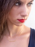 Floating gold bar necklace - Image 3