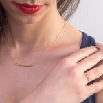 Floating gold bar necklace - Image 4