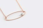 Geometric oval diamond necklace - Image 5