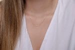 Geometric rectangular diamond necklace - Image 3
