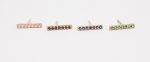 Gold diamond bar stud earrings - Image 8